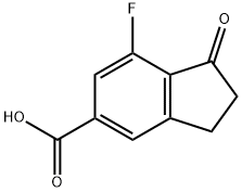 1H-Indene-5-carboxylic acid, 7-fluoro-2,3-dihydro-1-oxo- Structure