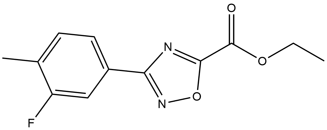 Ethyl 3-(3-Fluoro-4-methylphenyl)-1,2,4-oxadiazole-5-carboxylate Structure