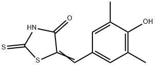 (5E)-5-[(4-hydroxy-3,5-dimethylphenyl)methylidene]-2-sulfanylidene-1,3-thiazolidin-4-one Structure