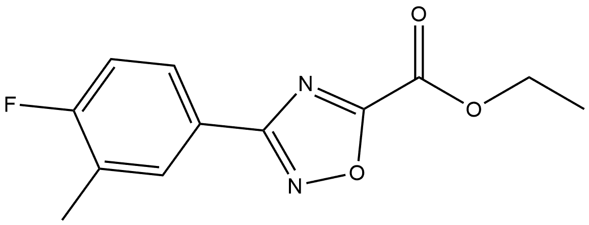 Ethyl 3-(4-Fluoro-3-methylphenyl)-1,2,4-oxadiazole-5-carboxylate Structure