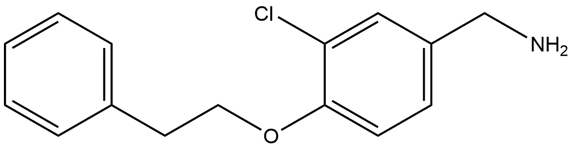 3-Chloro-4-(2-phenylethoxy)benzenemethanamine Structure