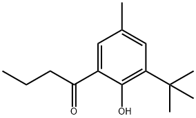 1-Butanone, 1-[3-(1,1-dimethylethyl)-2-hydroxy-5-methylphenyl]- Structure