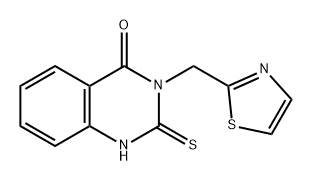 4(1H)-Quinazolinone, 2,3-dihydro-3-(2-thiazolylmethyl)-2-thioxo- Structure