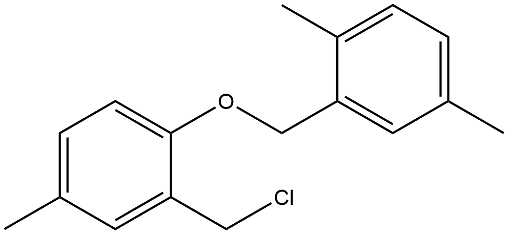 Benzene, 2-(chloromethyl)-1-[(2,5-dimethylphenyl)methoxy]-4-methyl- Structure