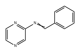 2-Pyrazinamine, N-(phenylmethylene)- Structure