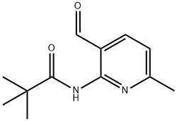 Propanamide, N-(3-formyl-6-methyl-2-pyridinyl)-2,2-dimethyl- Structure