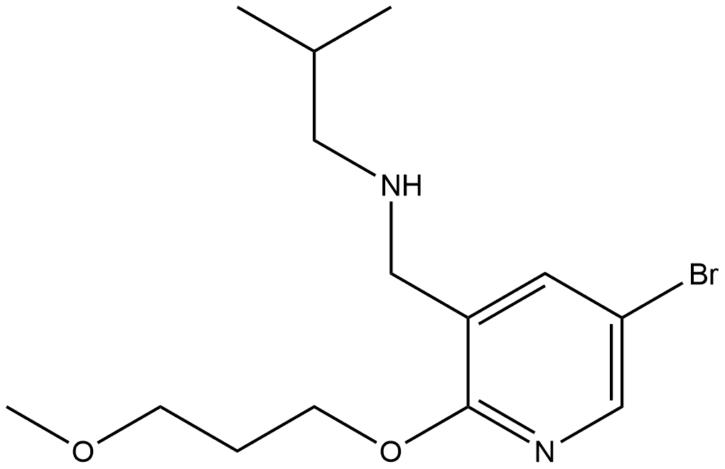 5-Bromo-2-(3-methoxypropoxy)-N-(2-methylpropyl)-3-pyridinemethanamine Structure