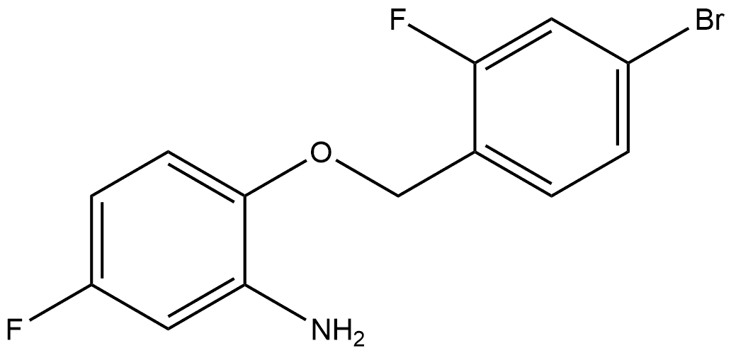 2-[(4-Bromo-2-fluorophenyl)methoxy]-5-fluorobenzenamine Structure