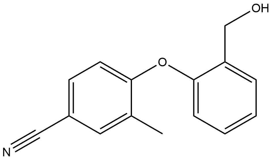 4-[2-(Hydroxymethyl)phenoxy]-3-methylbenzonitrile Structure