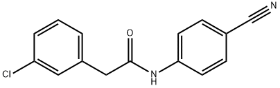 Benzeneacetamide, 3-chloro-N-(4-cyanophenyl)- Structure