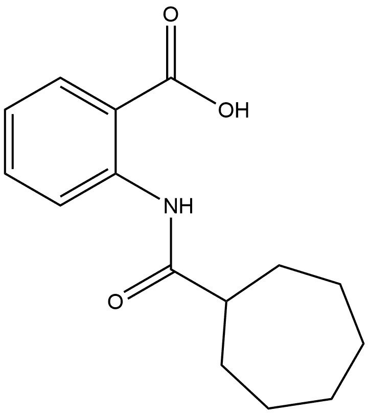 2-[(Cycloheptylcarbonyl)amino]benzoic acid Structure