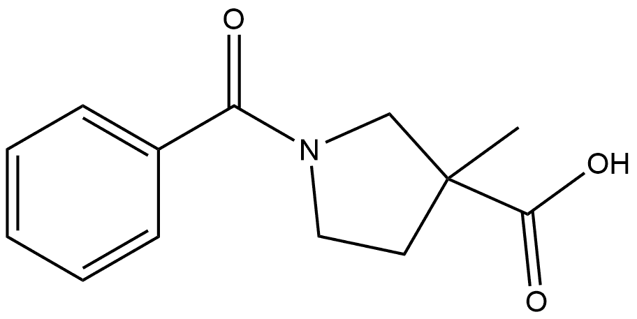 1-benzoyl-3-methyl-pyrrolidine-3-carboxylic acid Structure