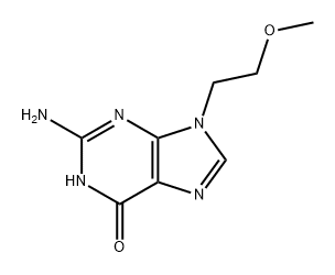 6H-Purin-6-one, 2-amino-1,9-dihydro-9-(2-methoxyethyl)- 구조식 이미지
