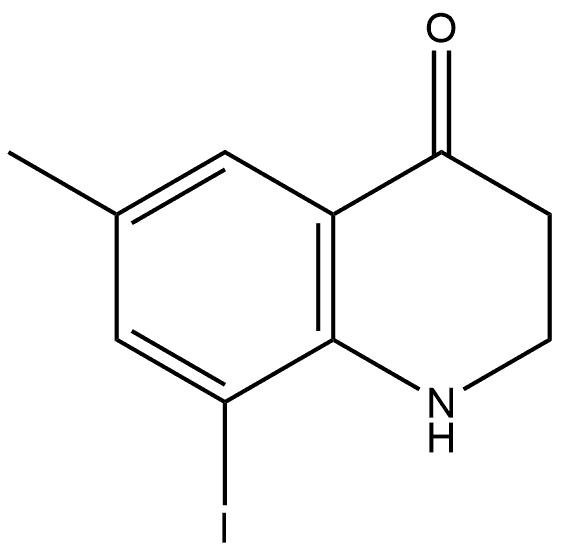 2,3-Dihydro-8-iodo-6-methyl-4(1H)-quinolinone 구조식 이미지