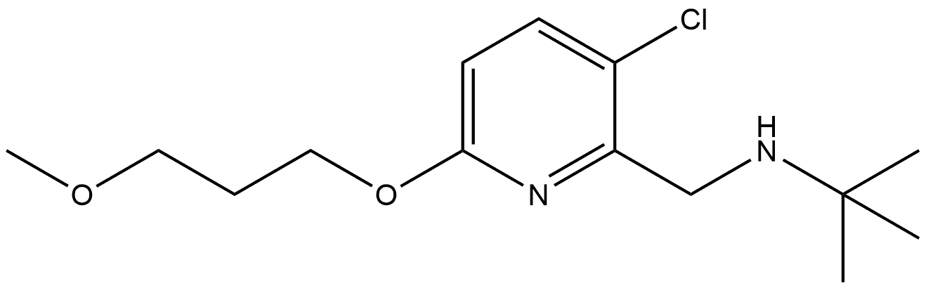 3-Chloro-N-(1,1-dimethylethyl)-6-(3-methoxypropoxy)-2-pyridinemethanamine Structure