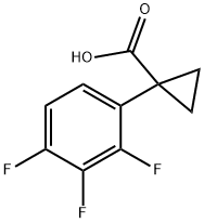 Cyclopropanecarboxylic acid, 1-(2,3,4-trifluorophenyl)- Structure