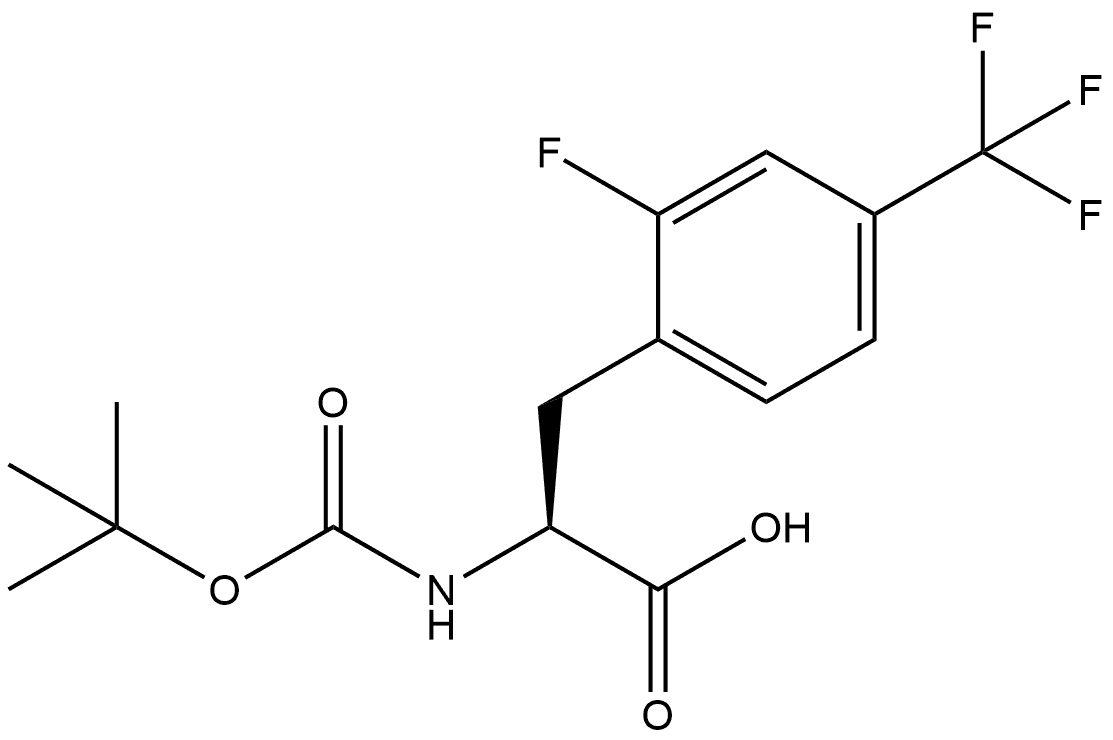 N-Boc-2-fluoro-4-trifluoromethyl-L-phenylalanine Structure