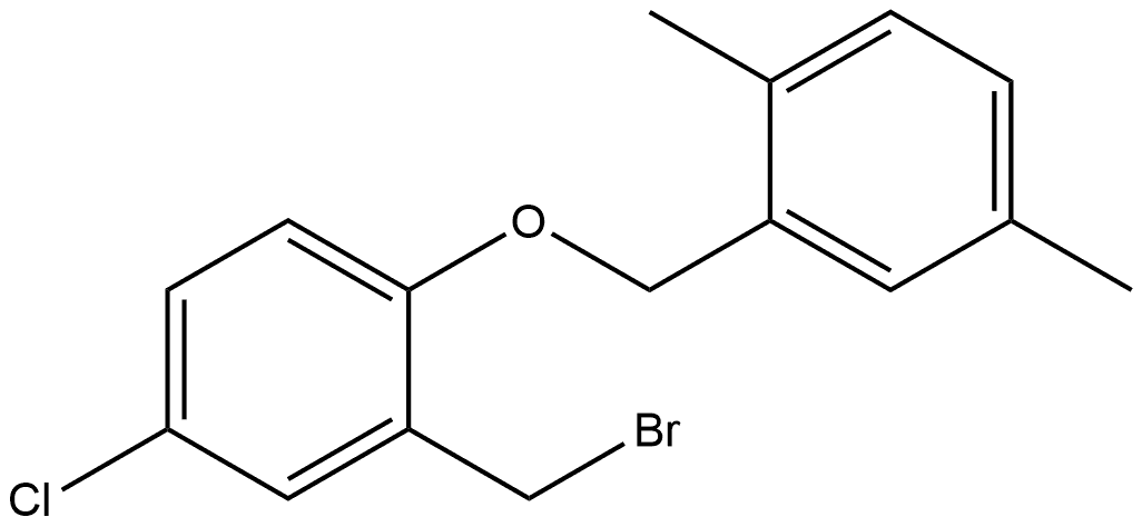 Benzene, 2-(bromomethyl)-4-chloro-1-[(2,5-dimethylphenyl)methoxy]- Structure