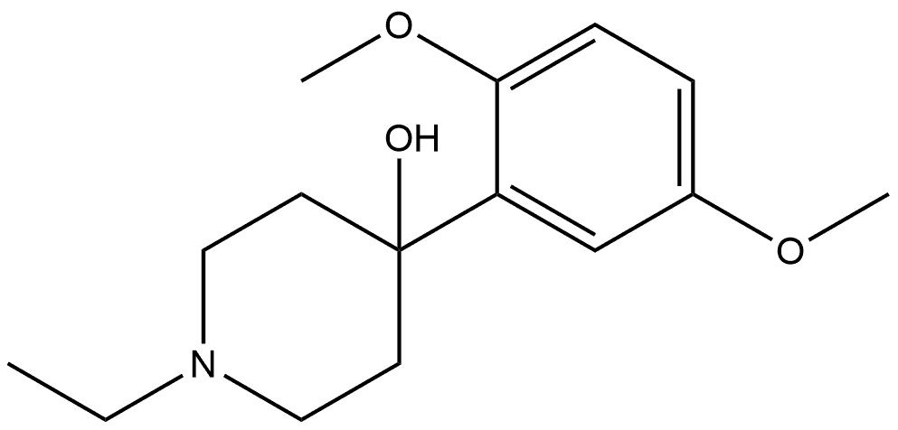 4-(2,5-Dimethoxyphenyl)-1-ethyl-4-piperidinol Structure