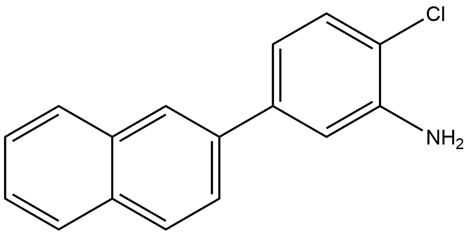 2-Chloro-5-(2-naphthalenyl)benzenamine 구조식 이미지