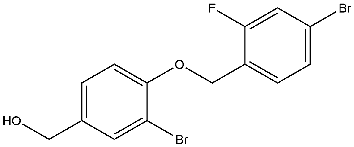 3-Bromo-4-[(4-bromo-2-fluorophenyl)methoxy]benzenemethanol Structure