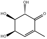 2-Cyclohexen-1-one, 4,5,6-trihydroxy-2-methyl-, (4R,5R,6S)- Structure