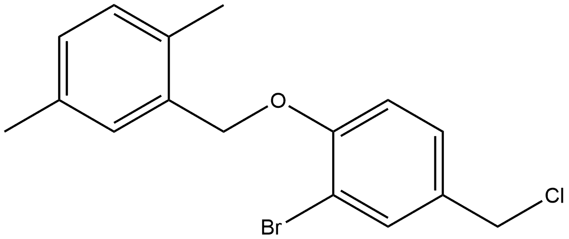 2-Bromo-4-(chloromethyl)-1-[(2,5-dimethylphenyl)methoxy]benzene Structure