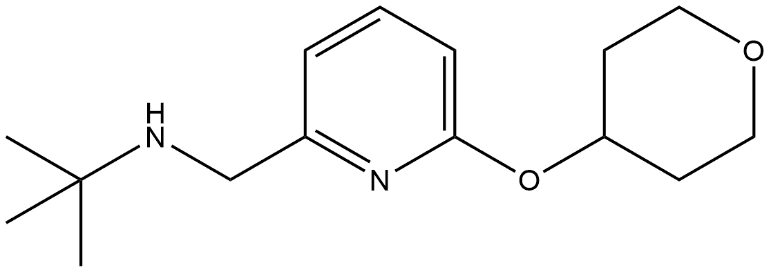 N-(1,1-Dimethylethyl)-6-[(tetrahydro-2H-pyran-4-yl)oxy]-2-pyridinemethanamine Structure