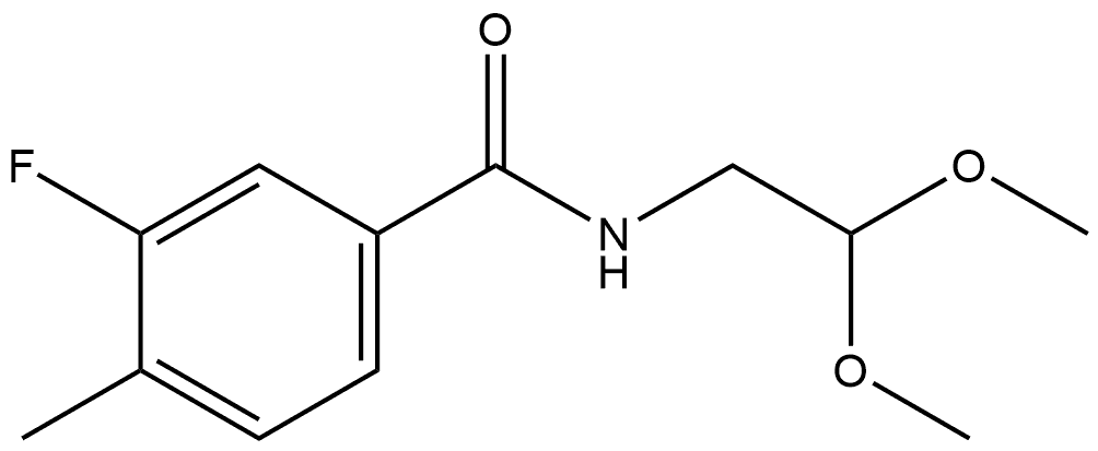 N-(2,2-Dimethoxyethyl)-3-fluoro-4-methylbenzamide Structure