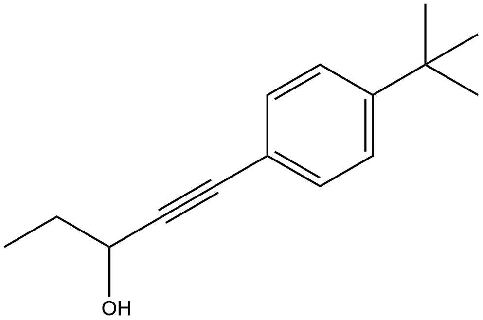 1-[4-(1,1-Dimethylethyl)phenyl]-1-pentyn-3-ol Structure