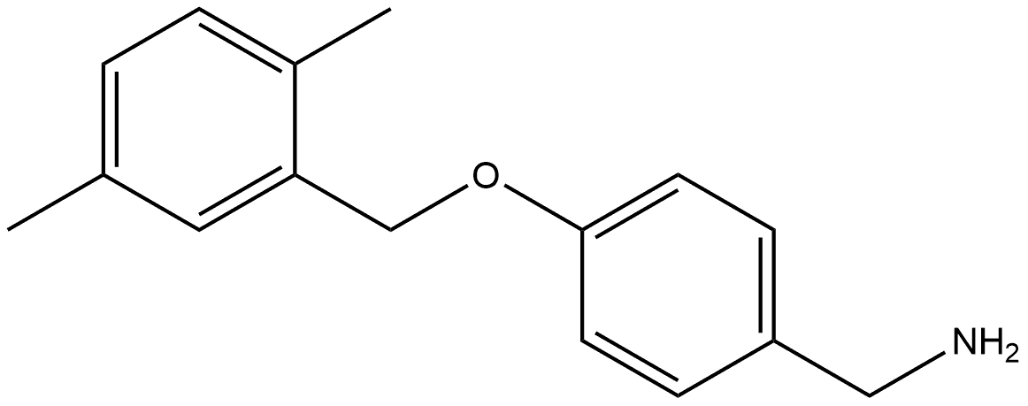 4-[(2,5-Dimethylphenyl)methoxy]benzenemethanamine Structure