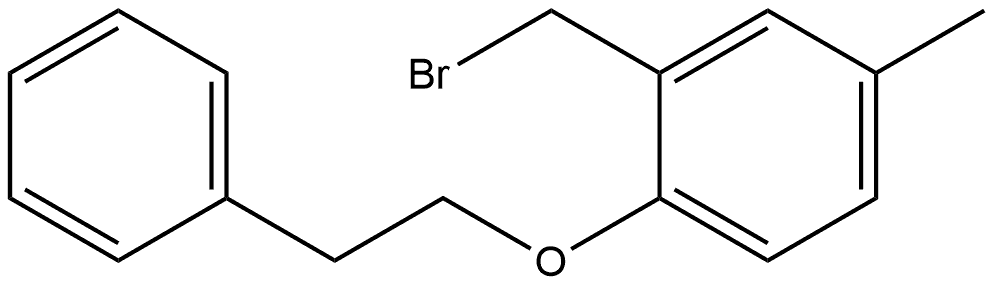 2-(Bromomethyl)-4-methyl-1-(2-phenylethoxy)benzene Structure