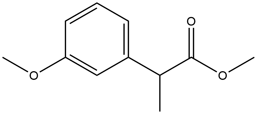 Benzeneacetic acid, 3-methoxy-α-methyl-, methyl ester Structure