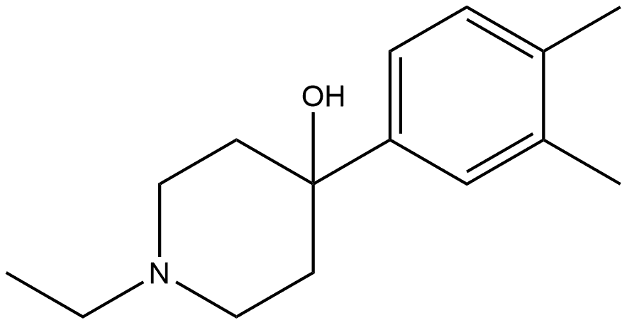 4-(3,4-Dimethylphenyl)-1-ethyl-4-piperidinol Structure