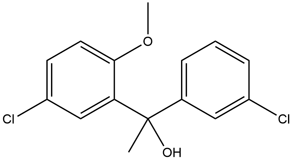 5-Chloro-α-(3-chlorophenyl)-2-methoxy-α-methylbenzenemethanol Structure