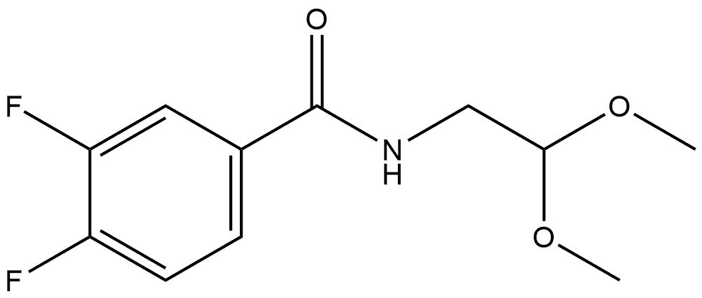 N-(2,2-Dimethoxyethyl)-3,4-difluorobenzamide Structure