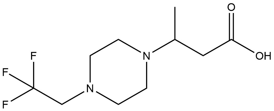 3-[4-(2,2,2-trifluoroethyl)piperazin-1-yl]butanoic acid 구조식 이미지