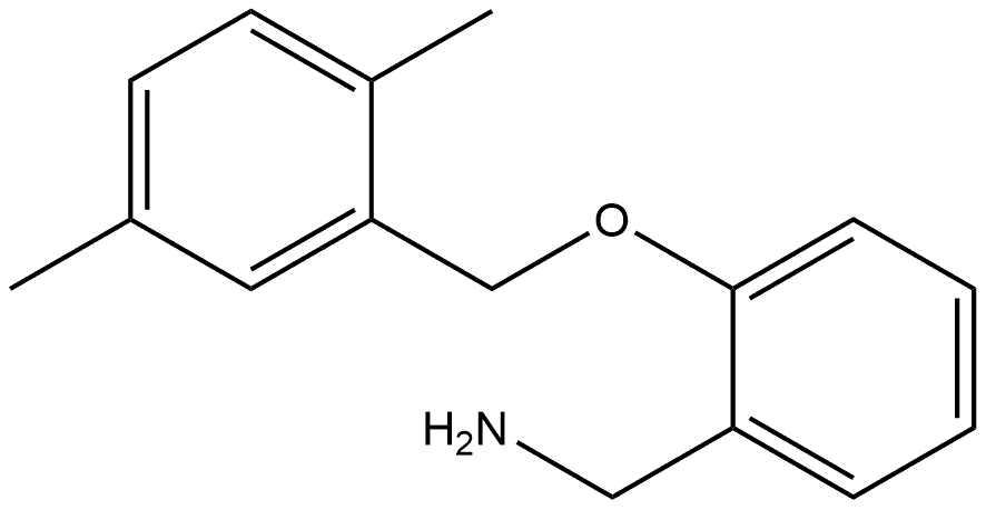 2-[(2,5-Dimethylphenyl)methoxy]benzenemethanamine Structure