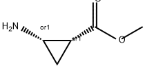 Cyclopropanecarboxylic acid, 2-amino-, methyl ester, (1R,2S)-rel- Structure