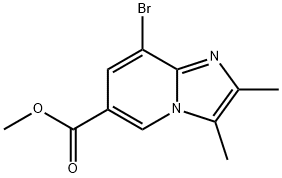 Imidazo[1,2-a]pyridine-6-carboxylic acid, 8-bromo-2,3-dimethyl-, methyl ester Structure