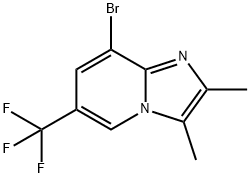 Imidazo[1,2-a]pyridine, 8-bromo-2,3-dimethyl-6-(trifluoromethyl)- Structure