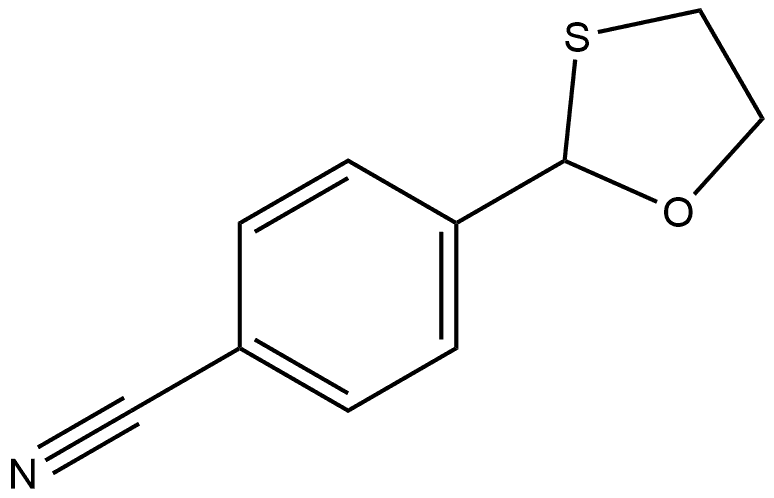 Benzonitrile, 4-(1,3-oxathiolan-2-yl)- Structure