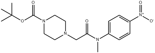 1-Piperazinecarboxylic acid, 4-[2-[methyl(4-nitrophenyl)amino]-2-oxoethyl]-, 1,1-dimethylethyl ester Structure