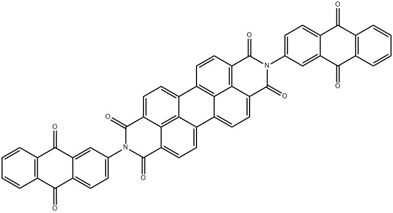 Anthra[2,1,9-def:6,5,10-d'e'f']diisoquinoline-1,3,8,10(2H,9H)-tetrone, 2,9-bis(9,10-dihydro-9,10-dioxo-2-anthracenyl)- Structure
