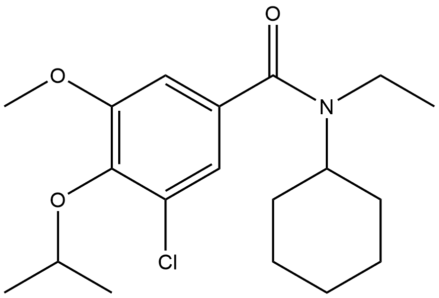 3-Chloro-N-cyclohexyl-N-ethyl-5-methoxy-4-(1-methylethoxy)benzamide Structure