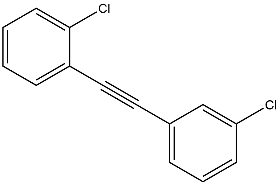 1-Chloro-2-[2-(3-chlorophenyl)ethynyl]benzene Structure