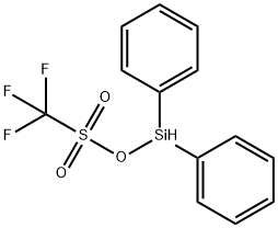 Methanesulfonic acid, 1,1,1-trifluoro-, diphenylsilyl ester Structure