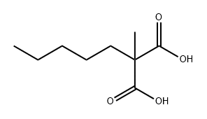 Propanedioic acid, 2-methyl-2-pentyl- Structure