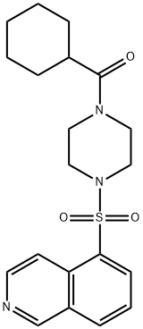 Methanone, cyclohexyl[4-(5-isoquinolinylsulfonyl)-1-piperazinyl]- Structure