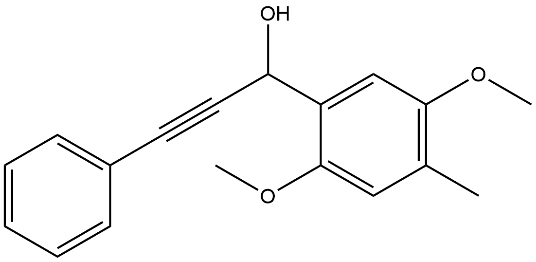 2,5-Dimethoxy-4-methyl-α-(2-phenylethynyl)benzenemethanol Structure